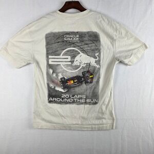 Hollister Oracle Red Bull Racing Heavyweight Boxy Graphic Tee Off White Size M